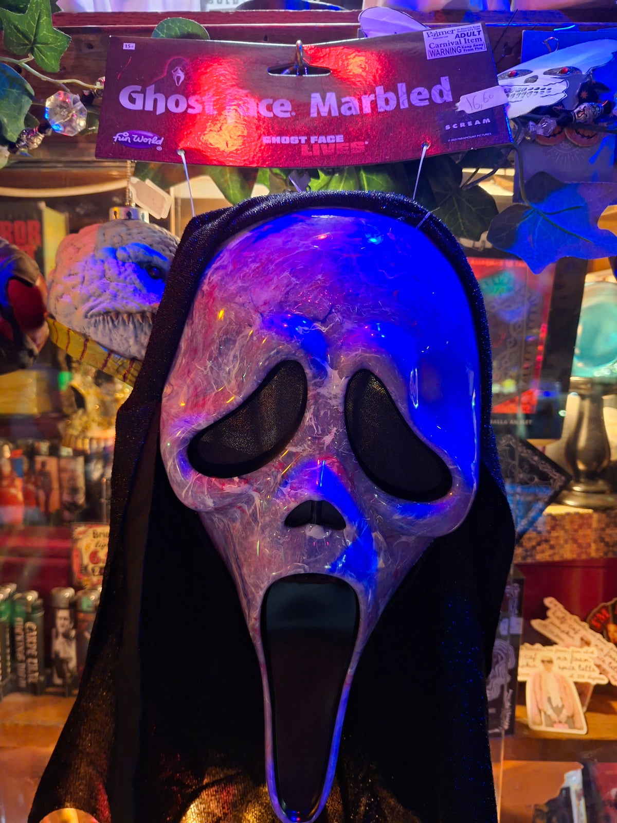 Masque ghost face marbled