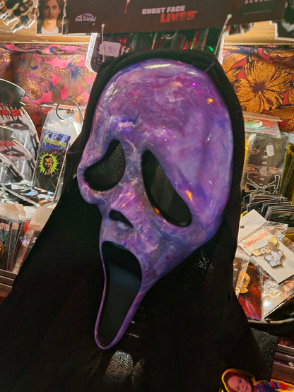 Masque ghost face marbled