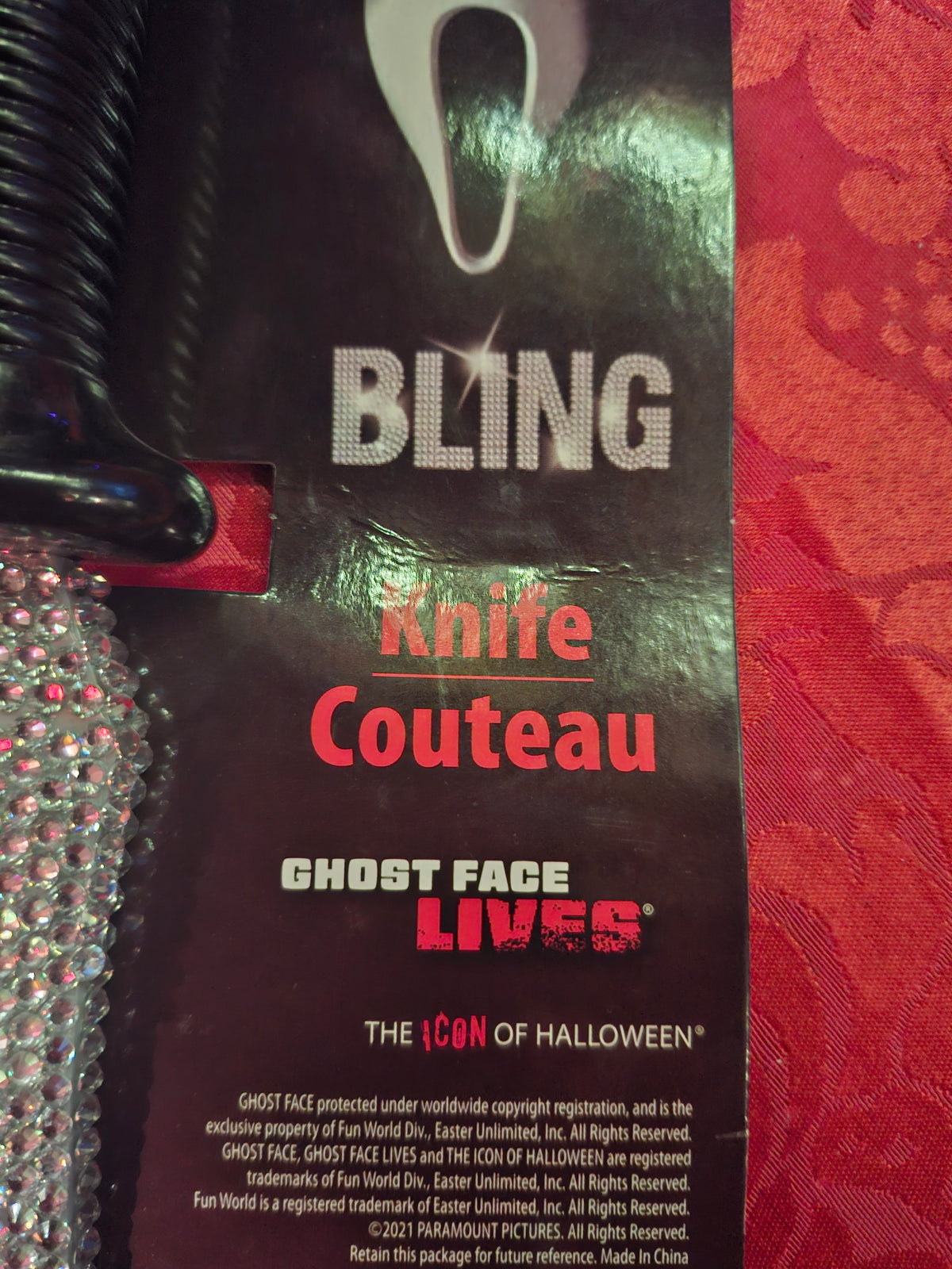 Couteau bling ghost face